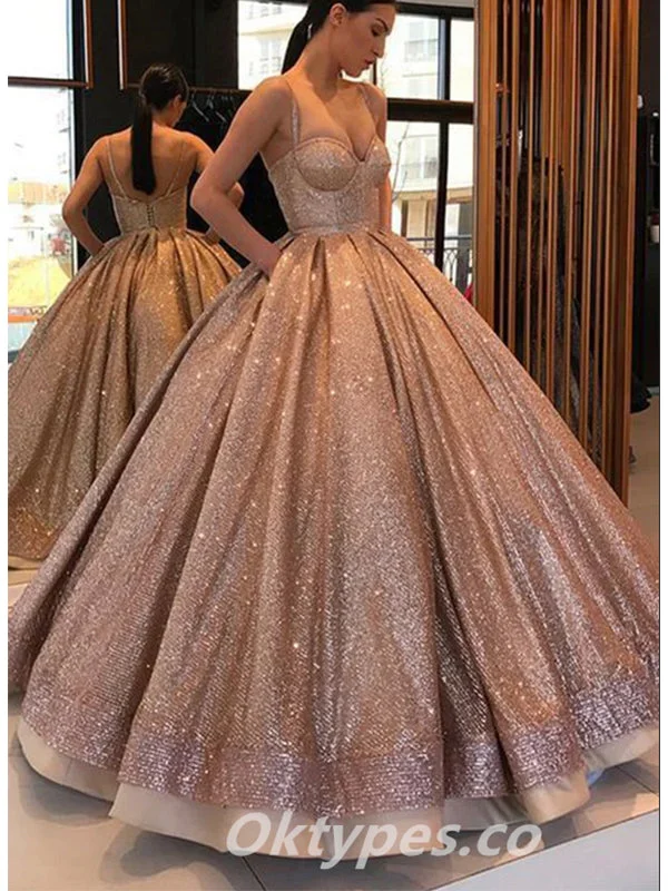 Elegant Spaghetti Straps V-Neck Sleeveless Lace Up Back A-Line Long Prom Dresses,PDS0445 Elegant Spaghetti Straps V-Neck Sleeveless Lace Up Back A-Line Long Prom Dresses,PDS0445
