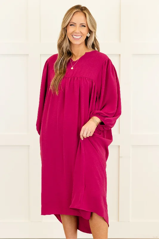 Solo Statement Dress, Fuchsia