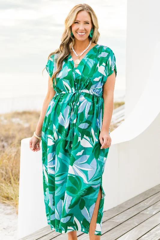 Orchid's Whisper Dress, Green