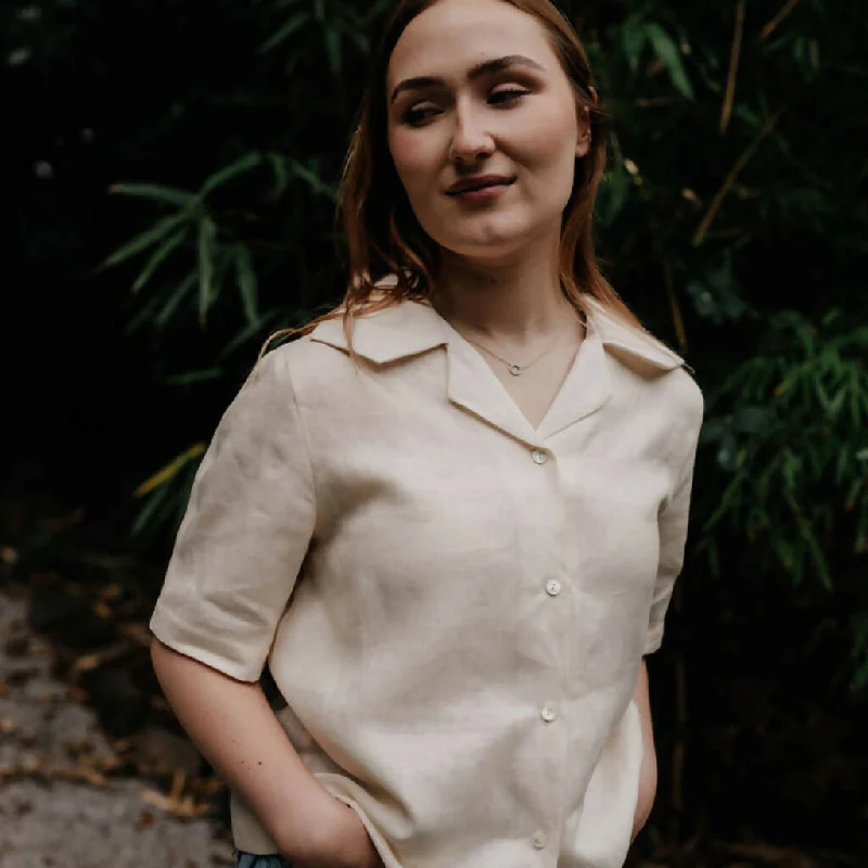 Ada Linen Blouse Chic Square Blouse