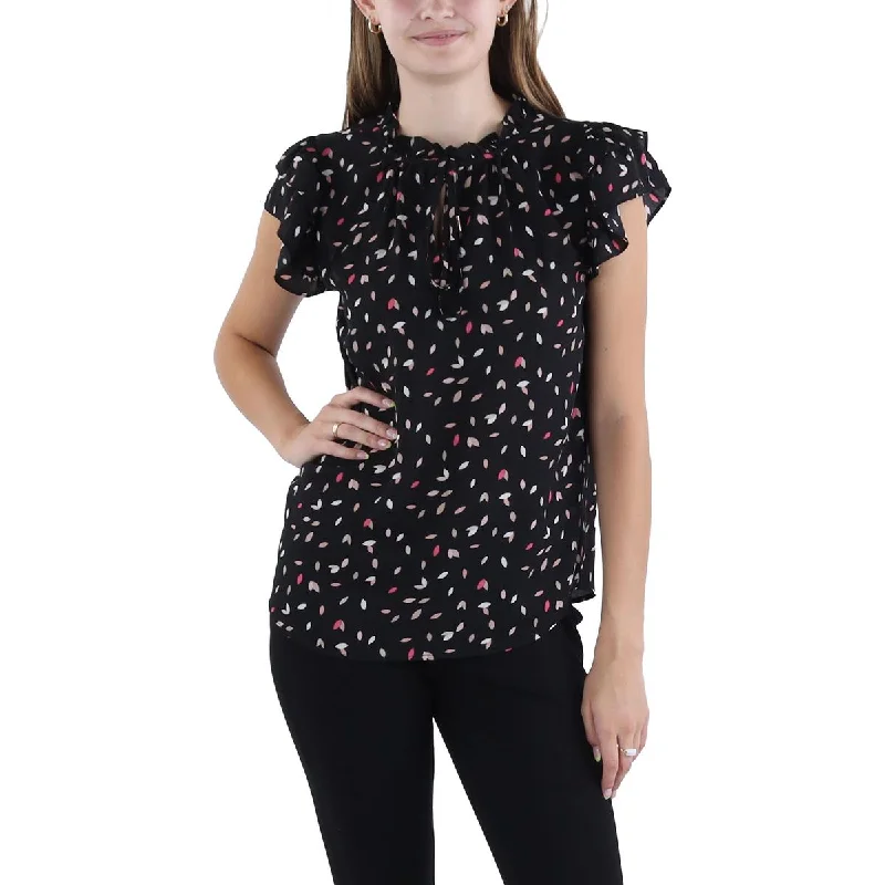 Anne Klein Womens Printed  Blouse Boho Printed Blouse
