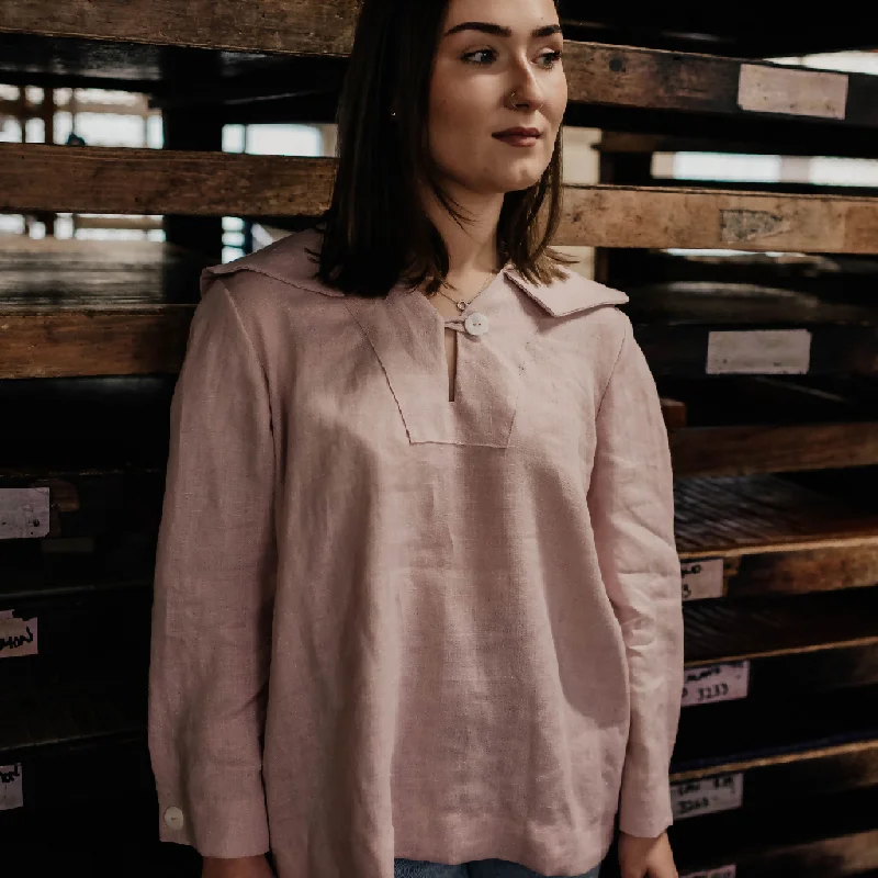 Grace Sailor Blouse Feminine Ruffle Blouse