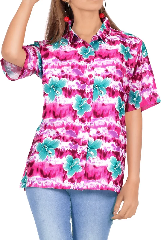 Hawaiian Shirt Ladies Beach Top Blouses Tank Casual Aloha Holiday Boyfriend Floral Print Blouse Hawaiian Shirt Ladies Beach Top Blouses Tank Casual Aloha Holiday Boyfriend Floral Print Blouse