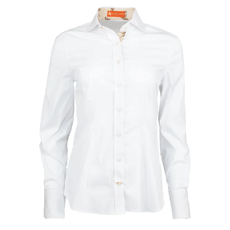 Kevin's Finest Quail Lined Blouse Embroidered Floral Blouse