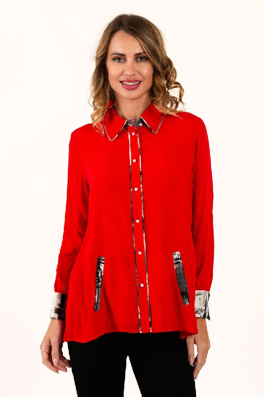 Lemon Grass Button Down Blouse with French Cuff Oversized Silk Blouse