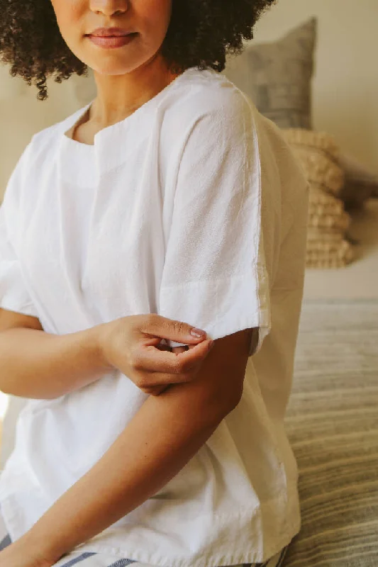 Linda Cotton Blouse Double-Layered Blouse