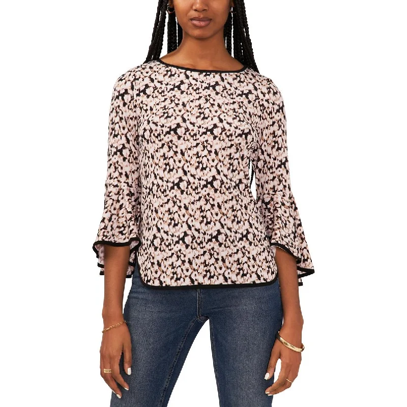 Sam & Jess Womens Knit Bell Sleeves Blouse Romantic Lace Blouse