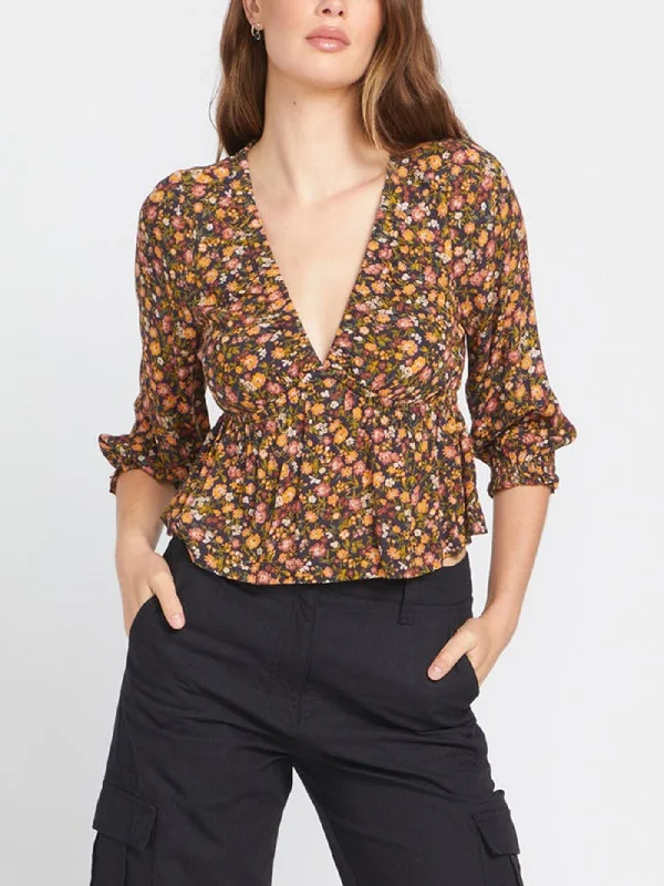 Blossom Binge Blouse Playful Puff Blouse