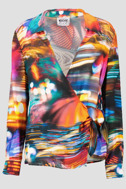 Women's Moschino Jeans Fantasy Print Blouse Soft Modal Blouse