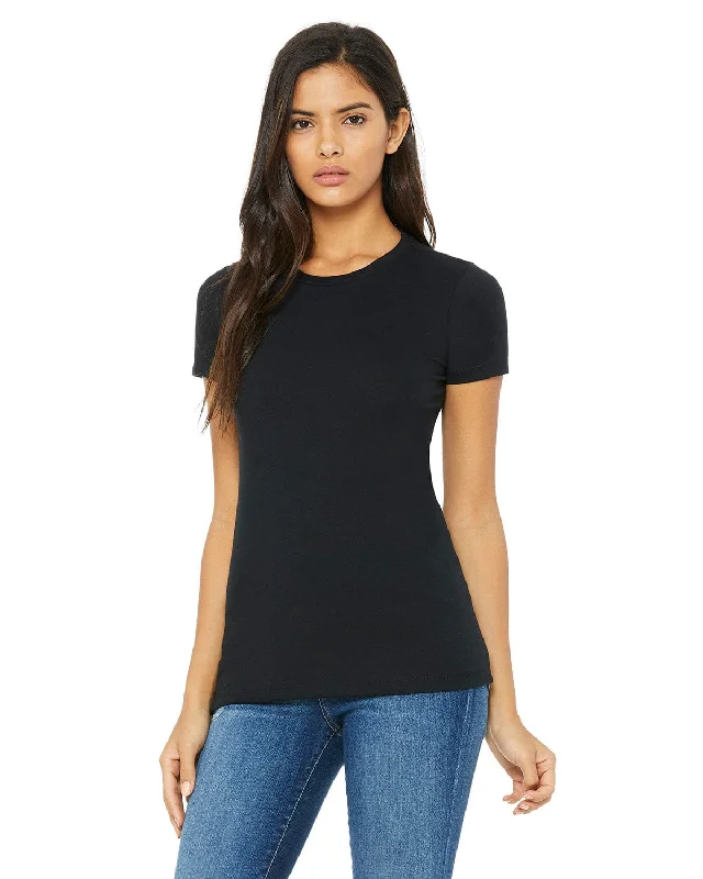 Bella+Canvas Ladies Favorite T-Shirt | Solid Blk Blend Hooded Caped Shawl Collar