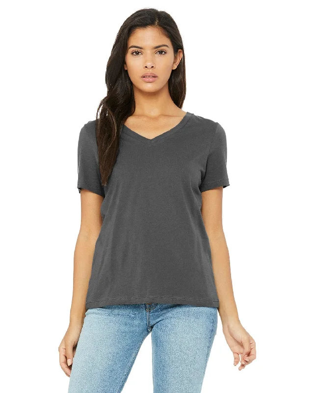 Bella+Canvas Ladies Missy V-Neck T-Shirt | Asphalt Collared Crew Neck Turtle Neck