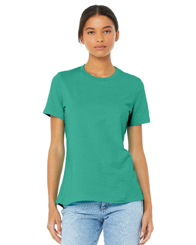 Bella+Canvas Ladies Relaxed Short Sleeve Jersey T-Shirt | Teal Lace Blend Ribbed Blend Corduroy Blend