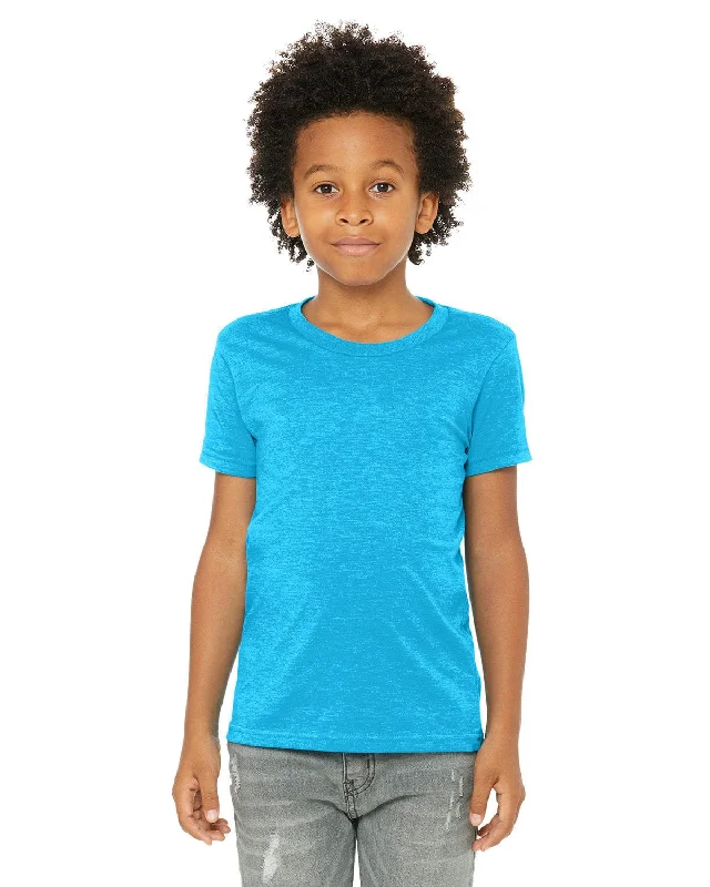 Bella+Canvas Youth Short Sleeve T-Shirt | Neon Blue Anti-Pilling Machine Wash Handmade Bella+Canvas Youth Short Sleeve T-Shirt | Neon Blue Anti-Pilling Machine Wash Handmade