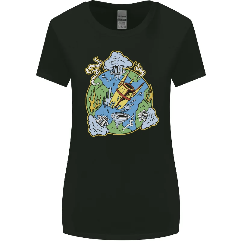Climate Change Earth Destruction Nuclear War Womens Wider Cut T-Shirt V-Neck T-Shirt Long Sleeve Cotton Climate Change Earth Destruction Nuclear War Womens Wider Cut T-Shirt V-Neck T-Shirt Long Sleeve Cotton