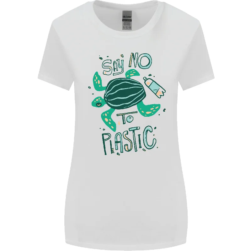Climate Change Say No To Plastic Womens Wider Cut T-Shirt Graphic T-Shirt Round Neck Polyester Climate Change Say No To Plastic Womens Wider Cut T-Shirt Graphic T-Shirt Round Neck Polyester