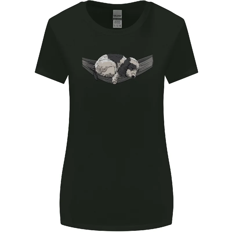 Cocker Spaniel on a Hammock Dog Womens Wider Cut T-Shirt Jersey Fabric Tulle Fabric Batik Fabric