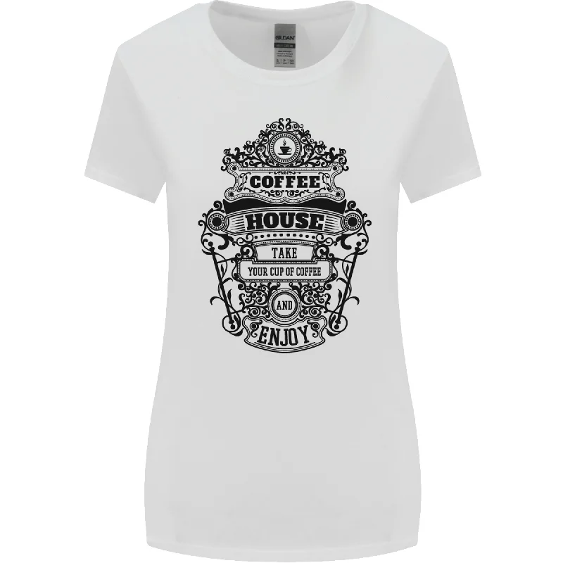 Coffee House Womens Wider Cut T-Shirt Knit Fabric Woven Fabric Fleece Fabric