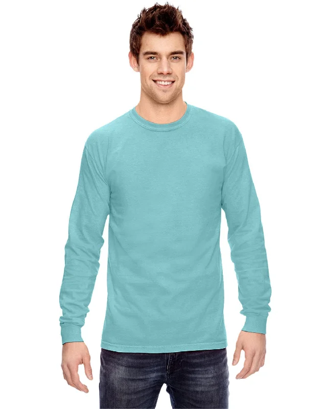 Comfort Colors Garment-Dyed Long Sleeve T-Shirt | Chalky Mint Satin Blend Silk Blend Wool Blend Comfort Colors Garment-Dyed Long Sleeve T-Shirt | Chalky Mint Satin Blend Silk Blend Wool Blend