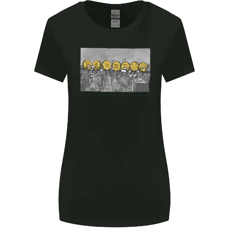 Crypto Workers Funny New York Parody Bitcoin Womens Wider Cut T-Shirt Zippered Buttoned Snapped Crypto Workers Funny New York Parody Bitcoin Womens Wider Cut T-Shirt Zippered Buttoned Snapped