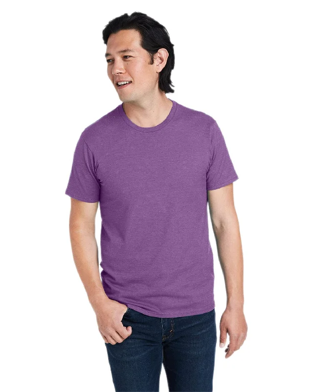 Hanes Combed Cotton T-Shirt | Purple Rain Hthr Casual Formal Business