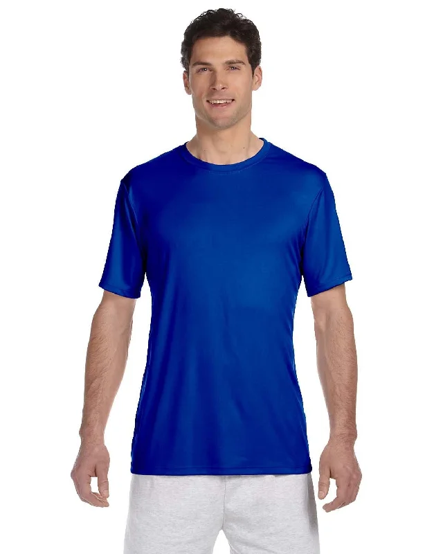 Hanes Cool Dri T-Shirt | Deep Royal V-Neck T-Shirt Long Sleeve Cotton