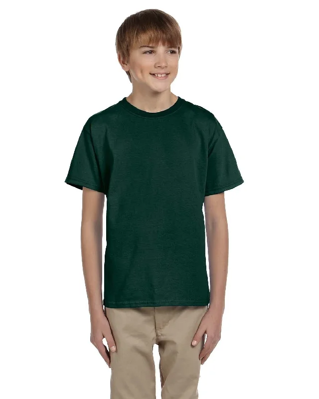 Hanes Youth Heavyweight 50/50 T-Shirts | Deep Forest Fashionable Trendy Casual