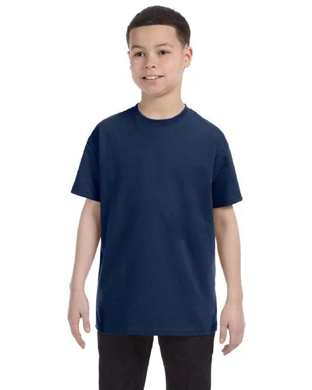 Jerzees Youth Heavyweight 50/50 T-Shirt | Vintage Hth Navy Collared T-Shirt Boat Neck A-Line Jerzees Youth Heavyweight 50/50 T-Shirt | Vintage Hth Navy Collared T-Shirt Boat Neck A-Line