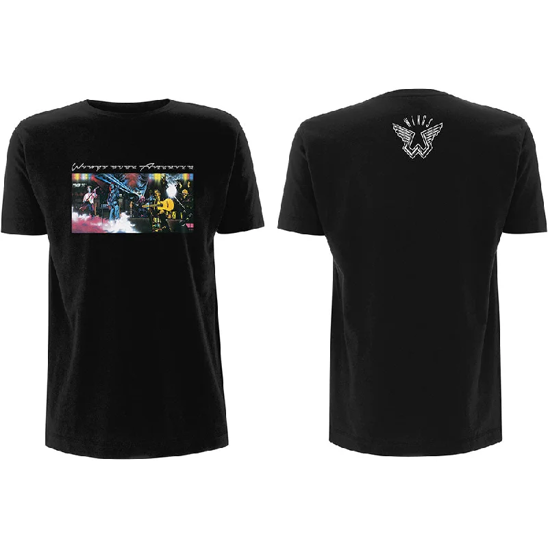 Paul McCartney | Official Band T-Shirt | Wings Over America (Back Print) Chenille Brocade Lace