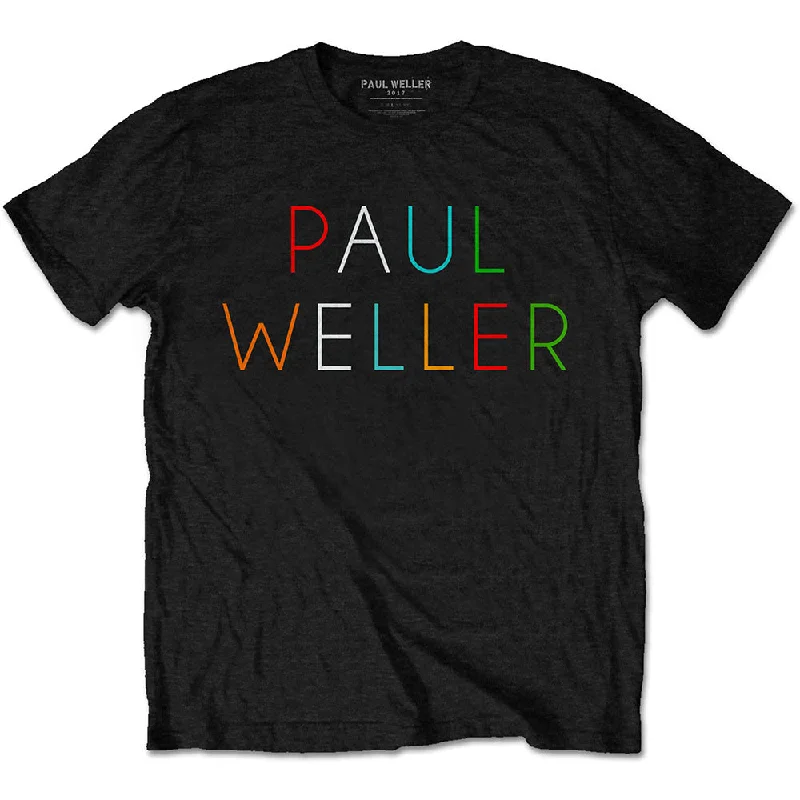 Paul Weller | Official Band T-Shirt | Multicolour Logo Chenille Blend Fleece Blend Nylon Blend