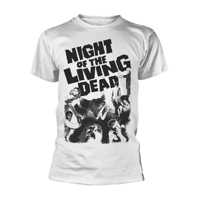 Night Of The Living Dead Unisex T-shirt: Night Of The Living Dead (White) Handmade Hand-knitted Hand-woven Night Of The Living Dead Unisex T-shirt: Night Of The Living Dead (White) Handmade Hand-knitted Hand-woven