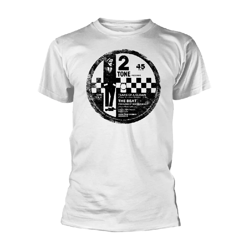 The Beat Unisex T-shirt: 2 Tone Label Notch Collar Peter Pan Collar Cowl Neck