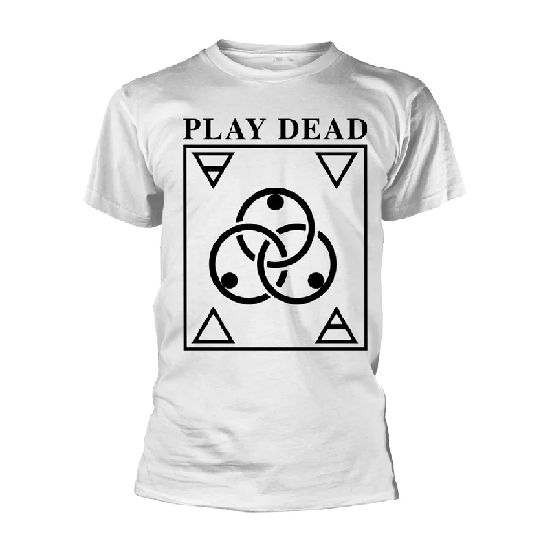 Play Dead Unisex T-shirt: Logo (White) Elegant Classic Vintage