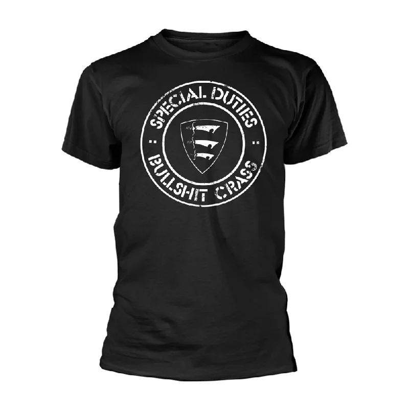 Special Duties Unisex T-shirt: Bullshit Crass (Black) Elasticated Padded Insulated