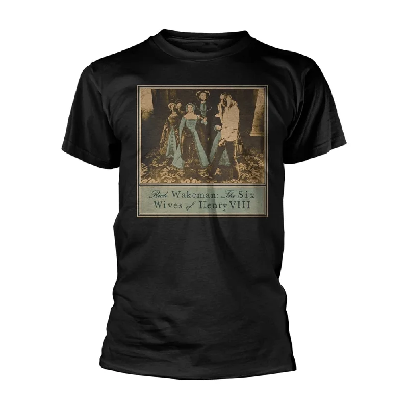 Rick Wakeman Unisex T-shirt: The Six Wives Of Henry VIII (back print) Mesh Canvas Denim