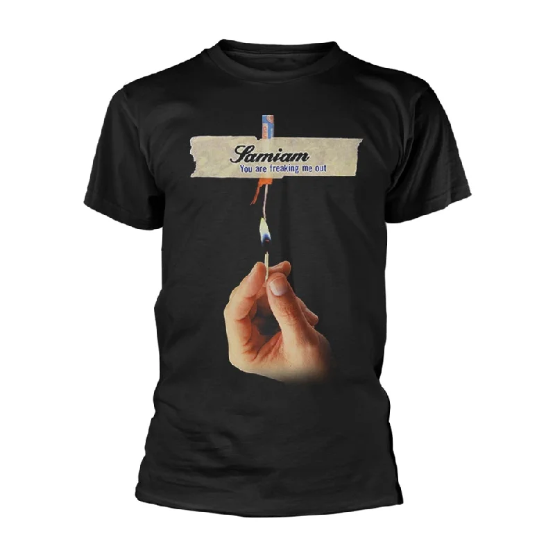 Samiam Unisex T-shirt: You Are Freaking Me Out (Organic Ts) (back print) Anti-Shrink Durable Soft