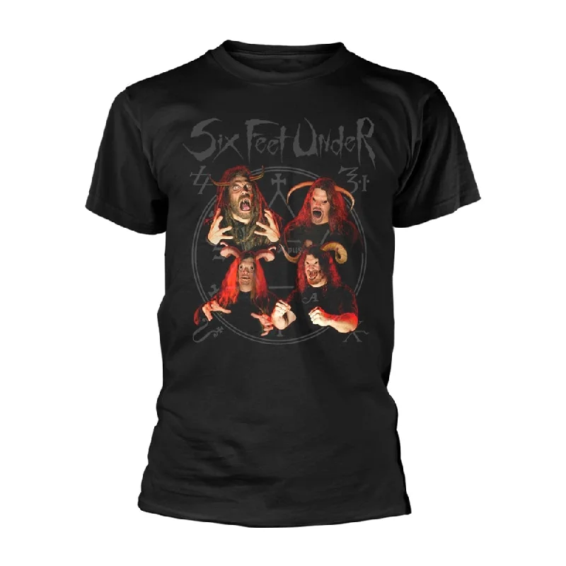 Six Feet Under Unisex T-shirt: Zombie (back print) Boxy Fit Fitted Loose