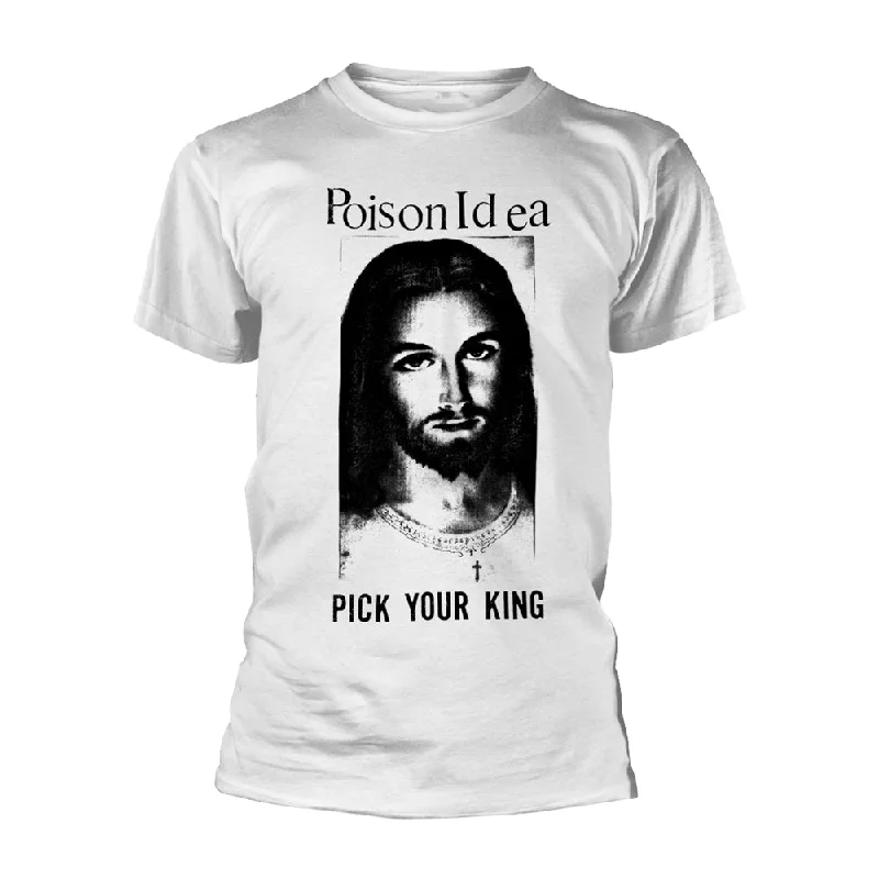Posion Idea Unisex T-shirt: Pick Your King (White) Welt Pockets Slit Pockets