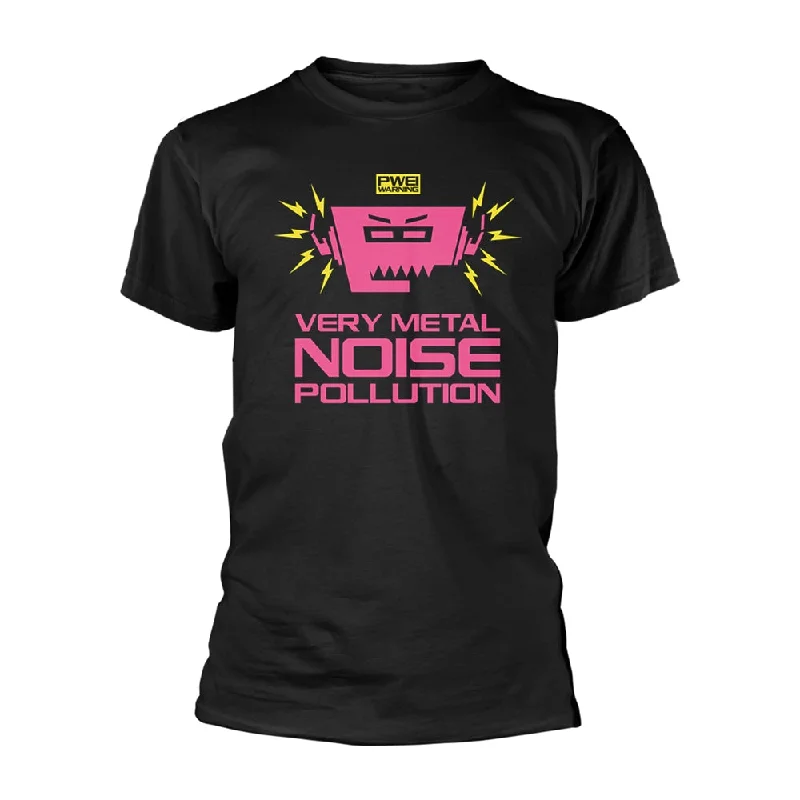 Pop Will Eat Itself Unisex T-shirt: Very Metal Noise Pollution Print Jacquard Patchwork Pop Will Eat Itself Unisex T-shirt: Very Metal Noise Pollution Print Jacquard Patchwork