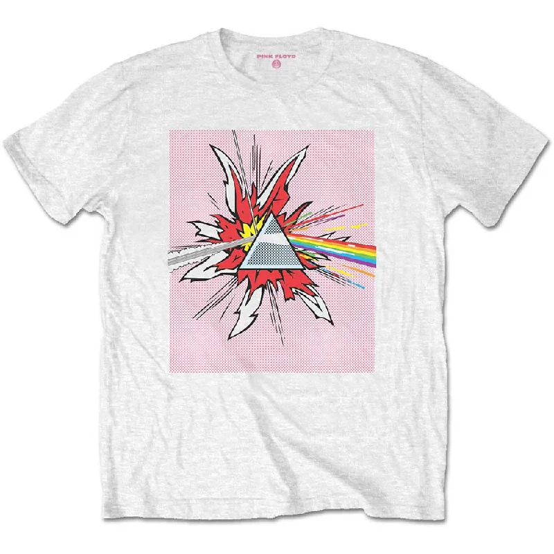 Pink Floyd | Official Band T-Shirt | Lichtenstein Prism Satin Fabric Silk Fabric Chiffon Fabric