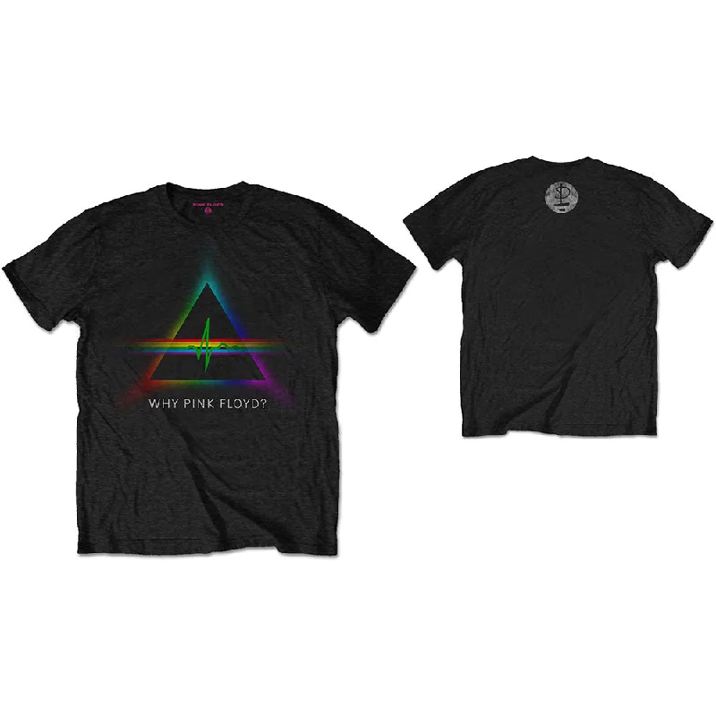 Pink Floyd | Official Band T-Shirt | Why (Back Print) Basic T-Shirt Crew Neck Short Sleeve