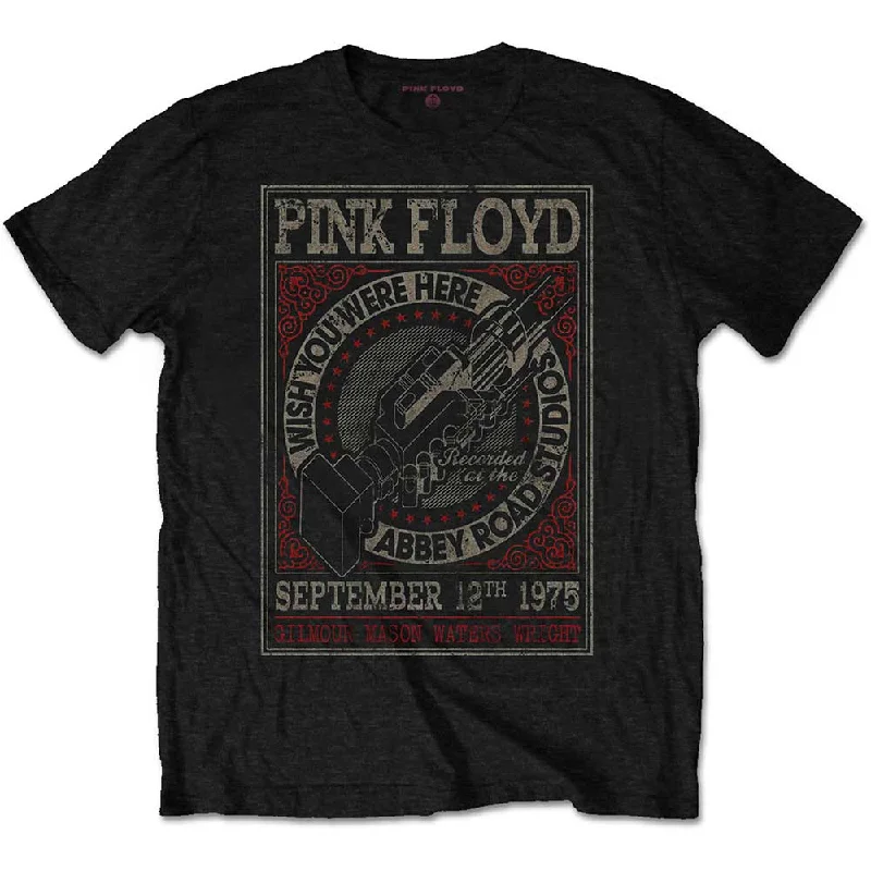 Pink Floyd | Official Band T-Shirt | WYWH Abbey Road Studios Mesh Fabric Canvas Fabric Denim Fabric
