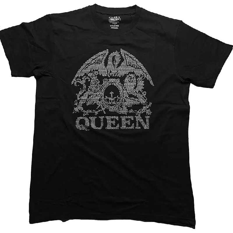Queen | Official Band T-Shirt | Crest (Diamante) Zippered Front Buttoned Front Snap Front Queen | Official Band T-Shirt | Crest (Diamante) Zippered Front Buttoned Front Snap Front