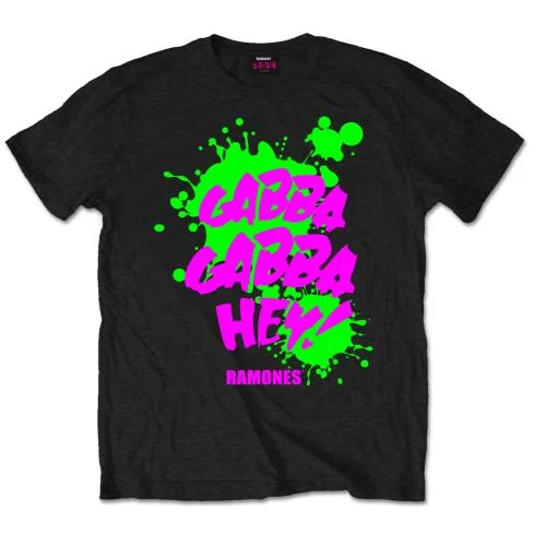 Ramones | Official Band T-Shirt | Gabba Gabba Hey Mesh Blend Leather Blend Suede Blend Ramones | Official Band T-Shirt | Gabba Gabba Hey Mesh Blend Leather Blend Suede Blend