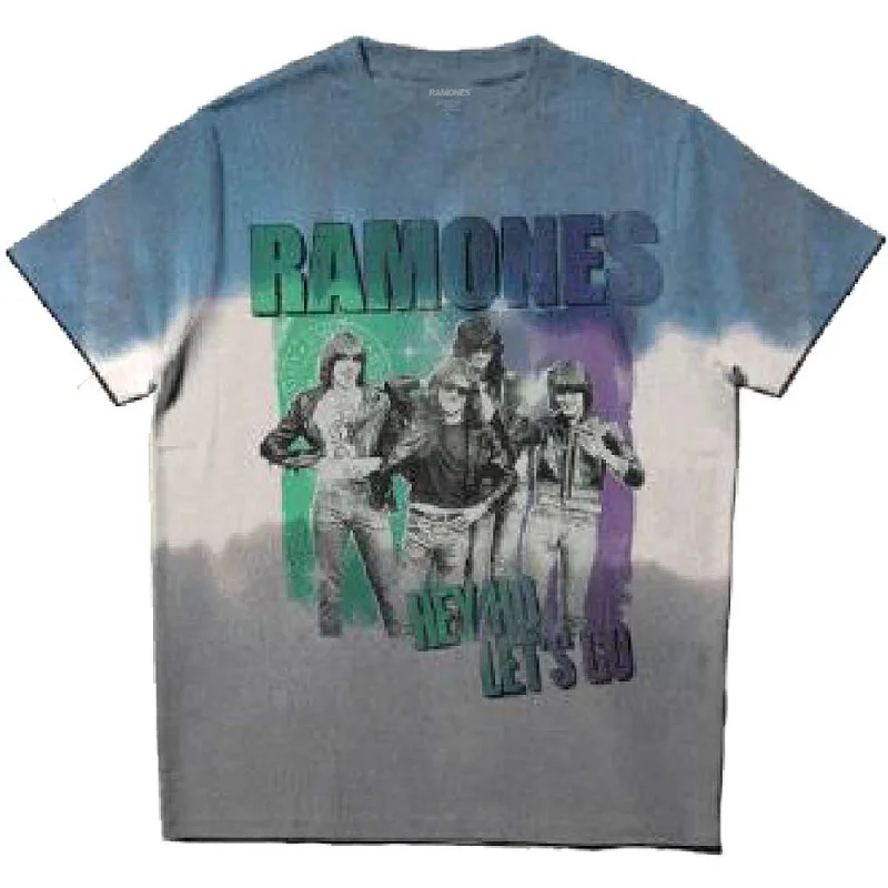 Ramones | Official Band T-Shirt | Hey Ho Retro (Dip-Dye) Terry Blend Velvet Blend Canvas Blend