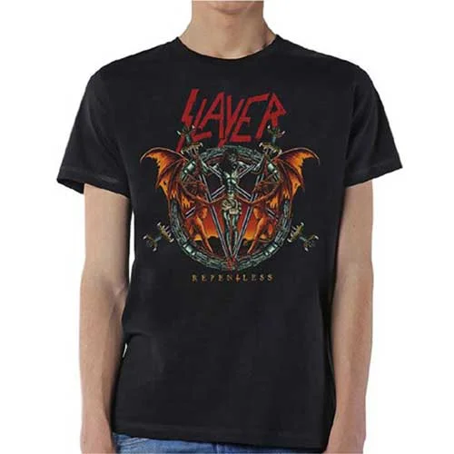 Slayer | Official Band T-Shirt | Demon Christ Repentless V-Neck T-Shirt Long Sleeve Cotton Slayer | Official Band T-Shirt | Demon Christ Repentless V-Neck T-Shirt Long Sleeve Cotton