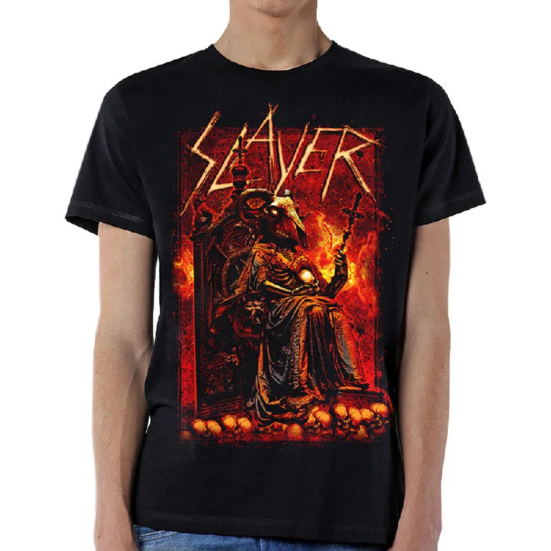 Slayer | Official Band T-Shirt | Goat Skull Spandex Blend Rayon Blend Denim Blend