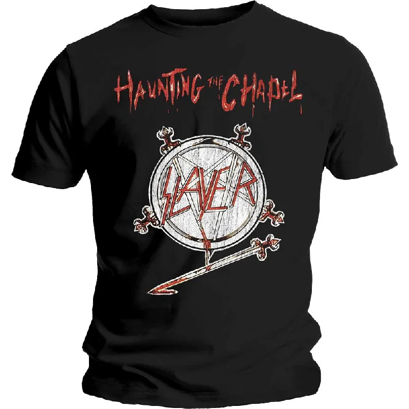Slayer | Official Band T-Shirt | Haunting the Chapel Nylon Fabric Polyester Fabric Spandex Fabric Slayer | Official Band T-Shirt | Haunting the Chapel Nylon Fabric Polyester Fabric Spandex Fabric
