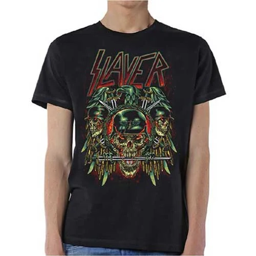 Slayer | Official Band T-Shirt | Prey with Background Houndstooth Herringbone Solid