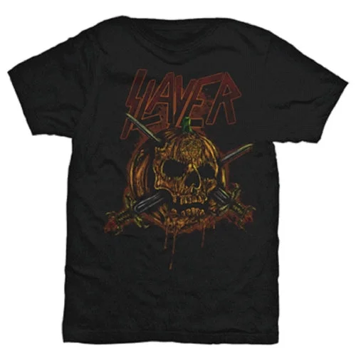 Slayer | Official Band T-Shirt | Skull Pumpkin Lace Blend Ribbed Blend Corduroy Blend