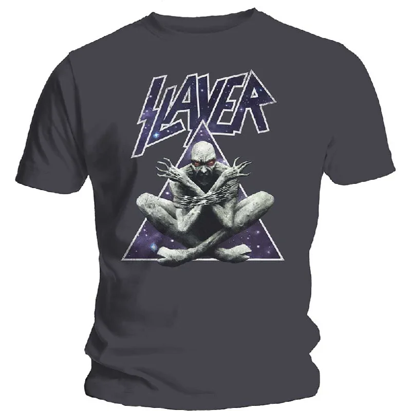 Slayer | Official Band T-Shirt | Triangle Demon Solid Color Striped Floral